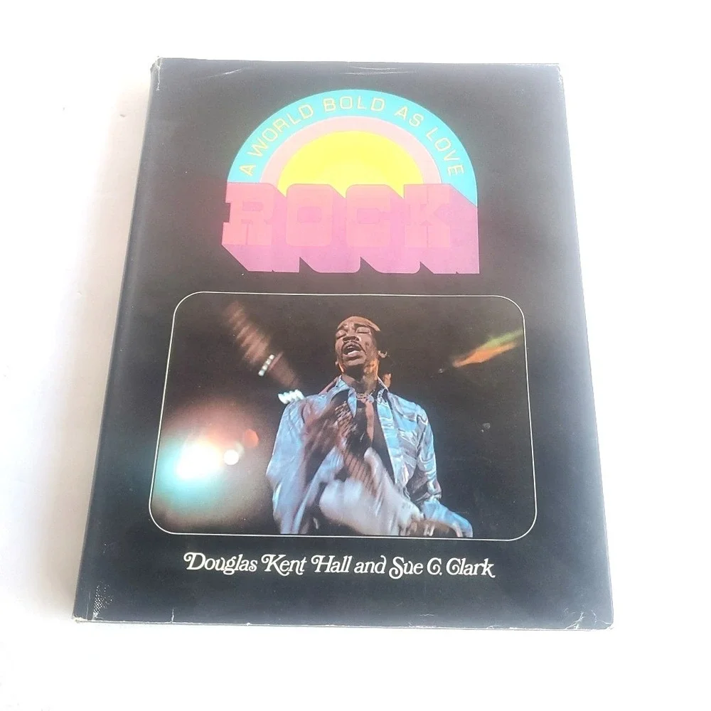 Rare Rock A World Bold as Love Douglas Kent‎ Hall Sue Clark HC1970 Hendrix cover