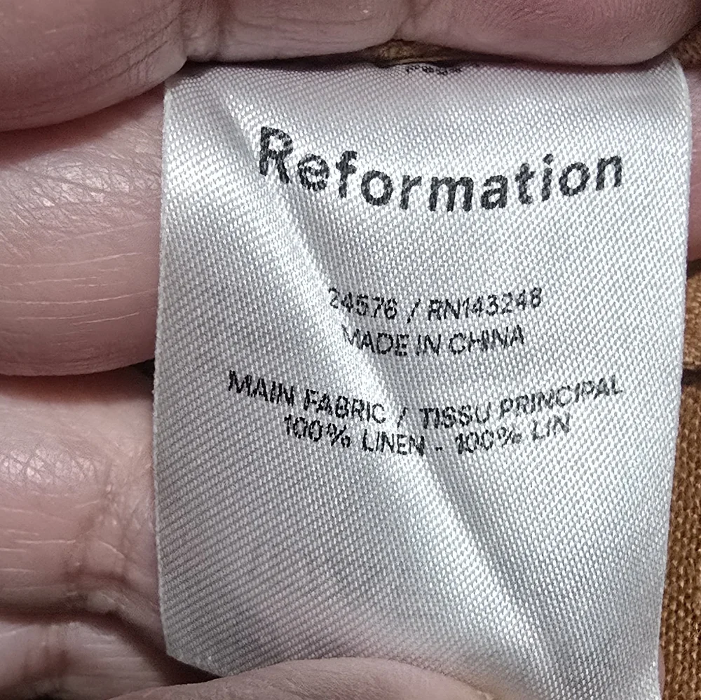 Reformation 100% linen