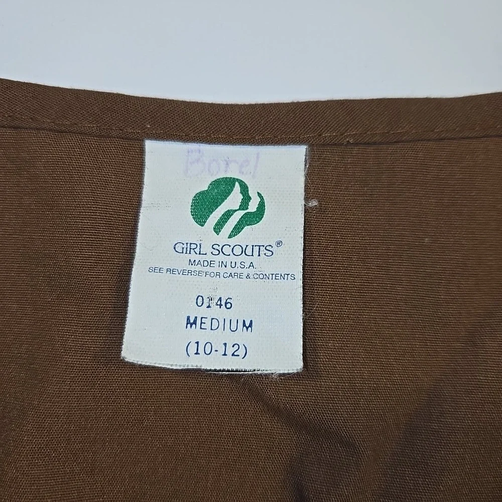 VTG 1990s Girl Scouts USA Brownie Vest M 10-12 Patch Loaded‎ Lone Star Council