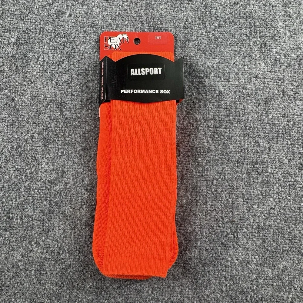 VTG Pear Sox Allsport Tube Socks Mens INT size 4.5–8.5 Orange‎ Hunting Blaze NOS