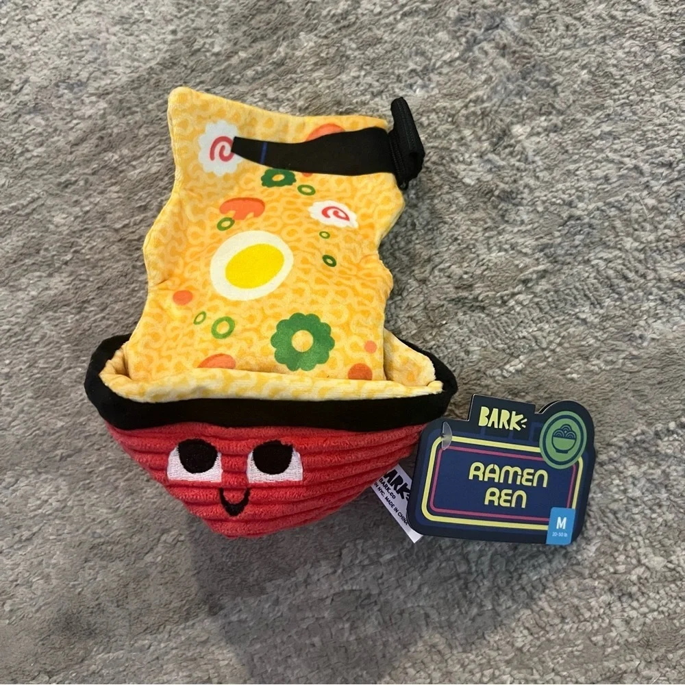 Bark Ramen Ren Dog Toy NWT