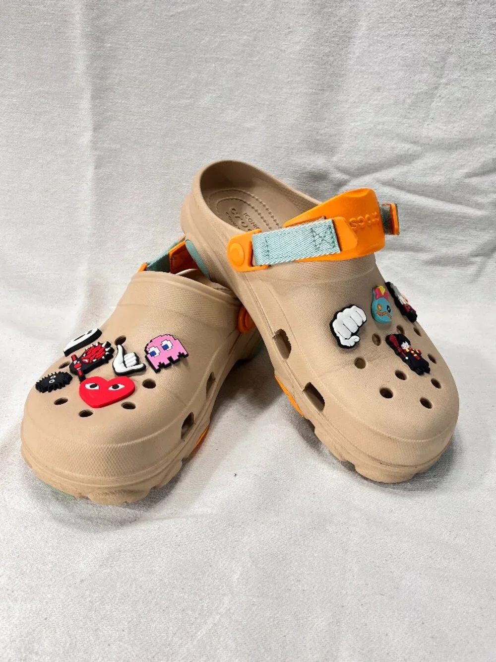 Crocs Classic All-Terrain Clogs Chai/Multi Size 8M 10W Tan Orange Blue ATC