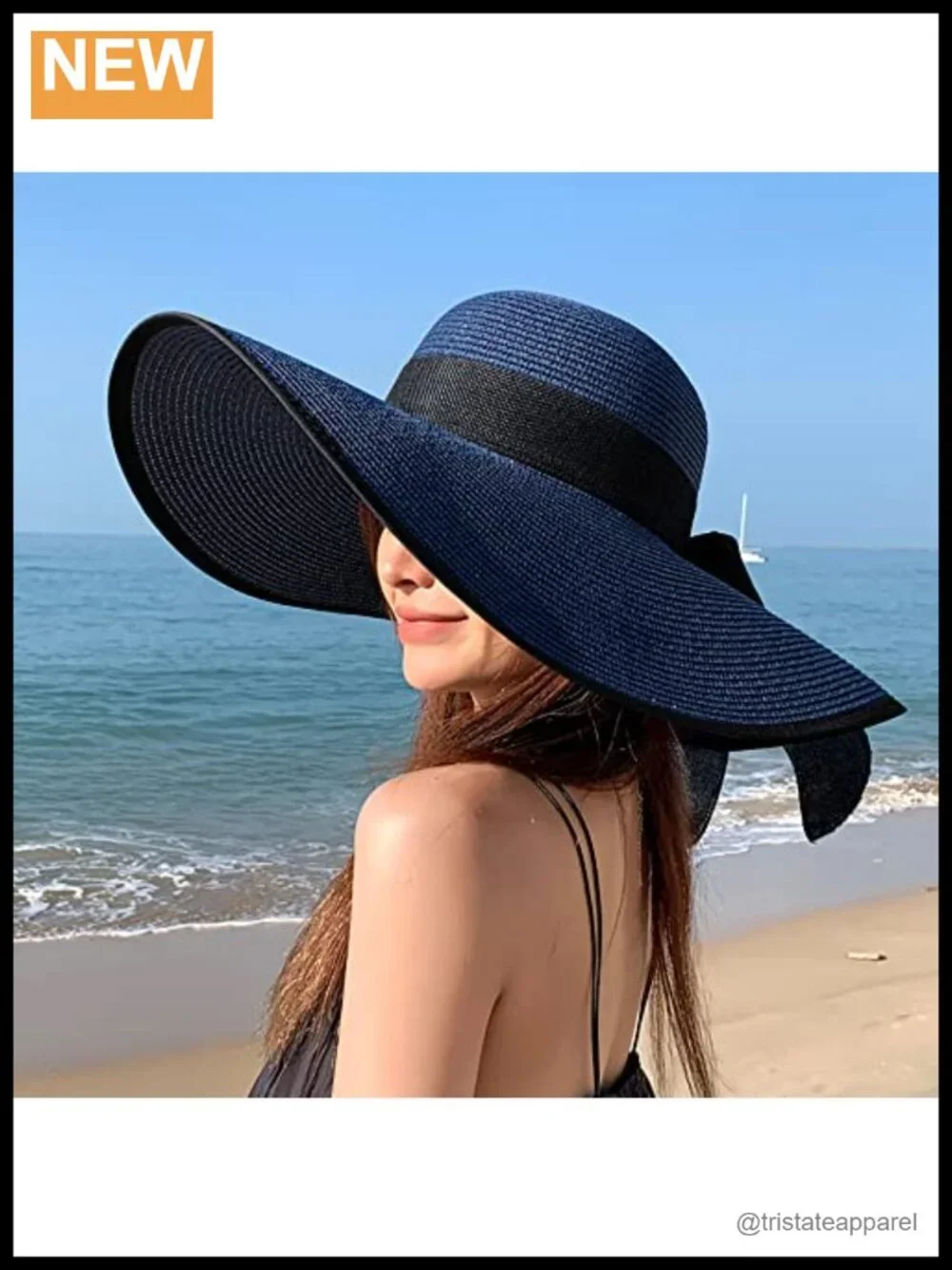Straw Wide Brim Sun Hat UPF 50+ Foldable Beach Summer Roll Up