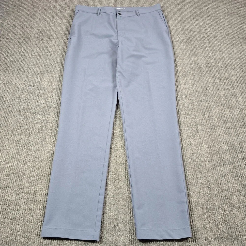 Banana‎ Republic Pants Mens 38x34 Blue Polyester Chino Straight Stretch Office