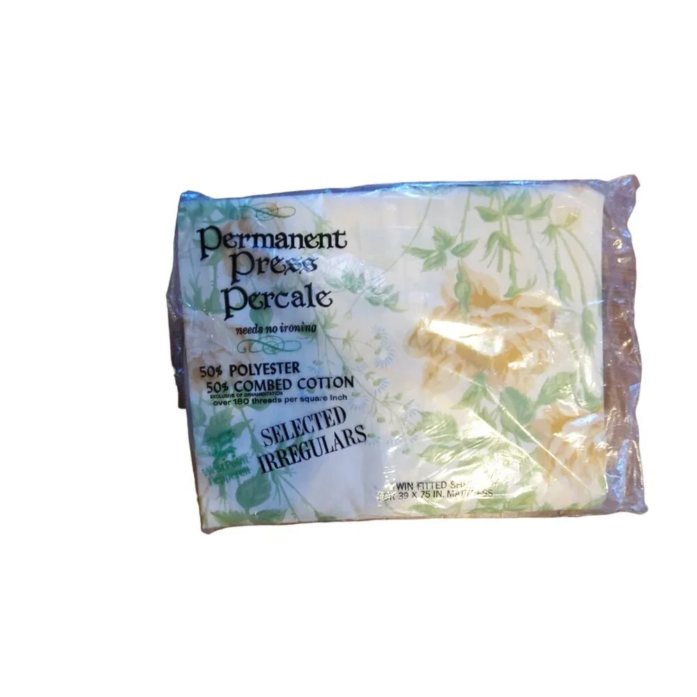 West Point Pepperell vintage new old stock twin fitted sheet permanent press