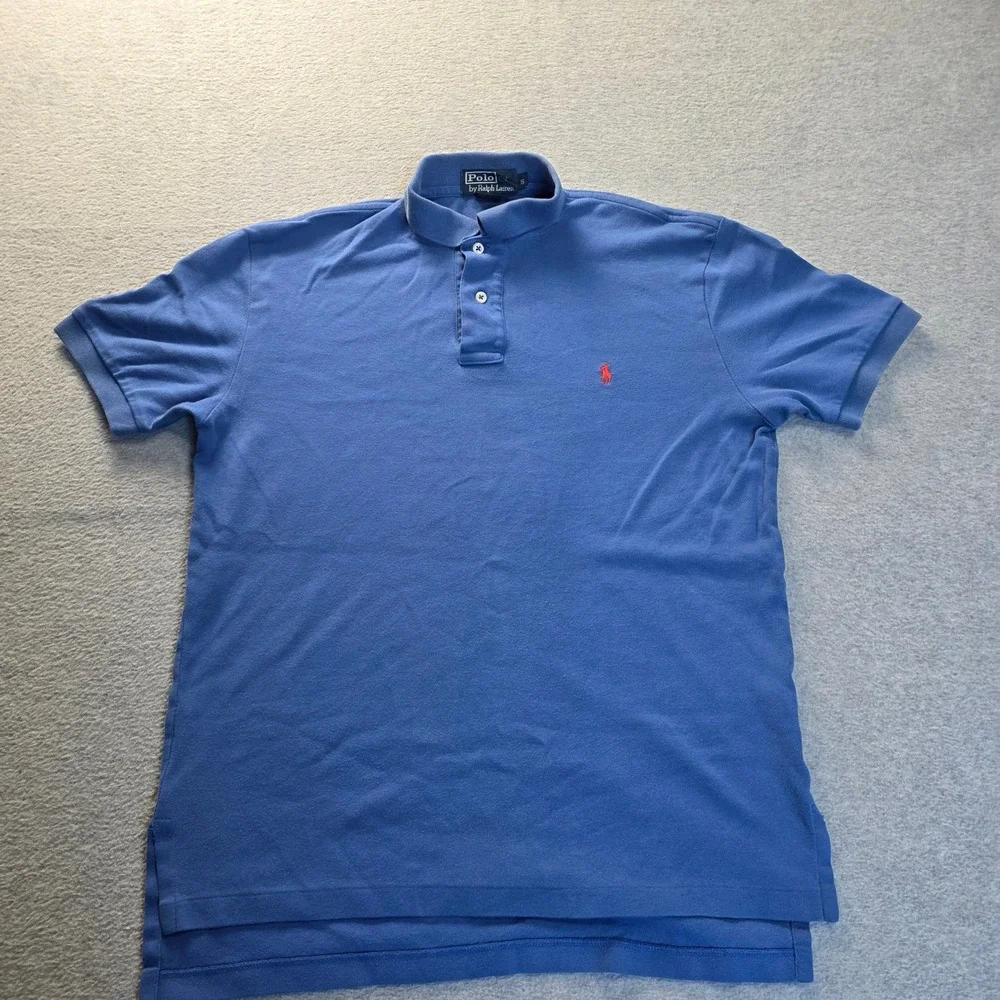 Polo Ralph Lauren Mens Blue Short Sleeve Polo Shirt‎ Small Red Pony Logo