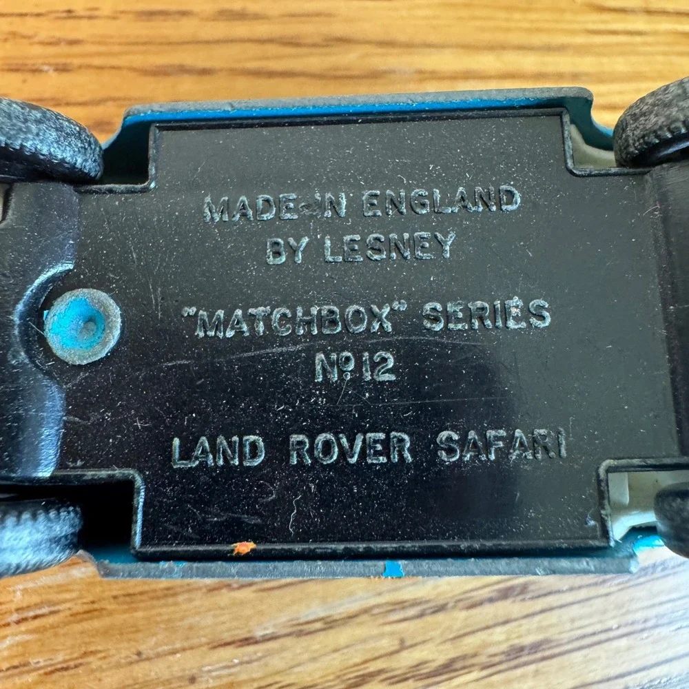 Vintage Matchbox Series No 12 Land Rover Safari Lesney Made in England Blue‎