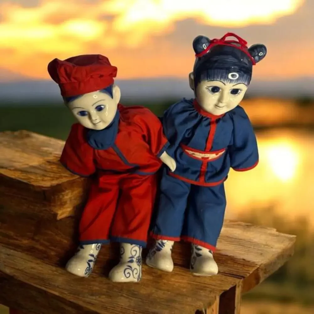 Vintage  These collectible dolls add a touch of nostalgia to your seasonal decor