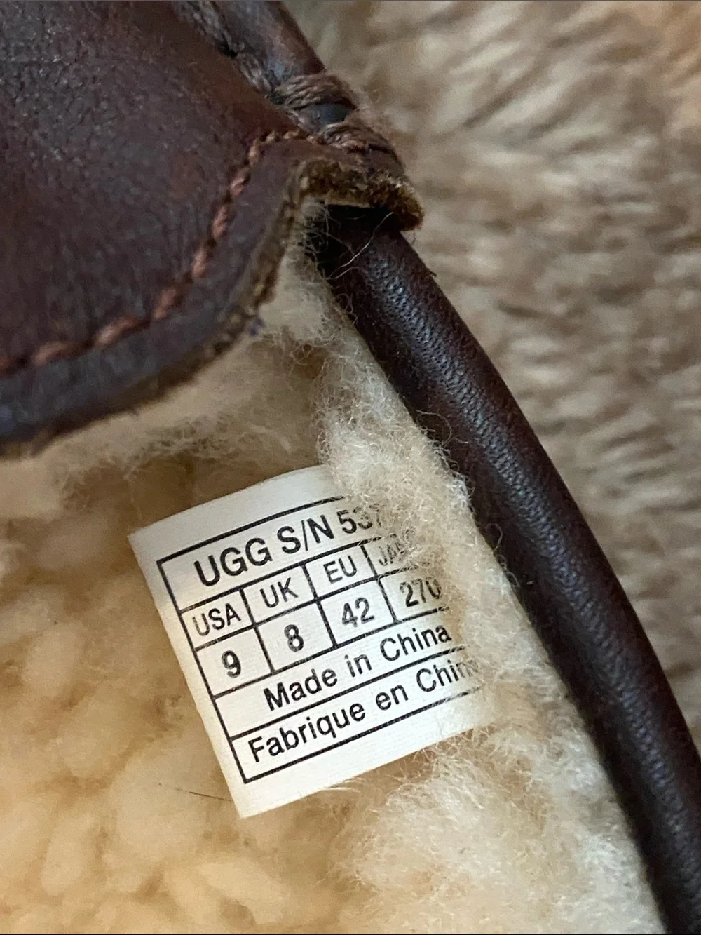 UGG soft leather