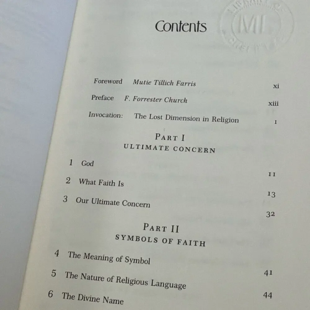 N/A essential tillich