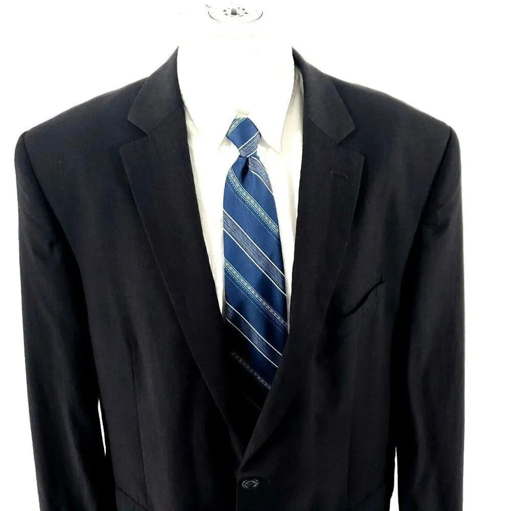 Pronto Uomo‎ Wool 2 Button Blazer 46L Or Slim 48L Gray