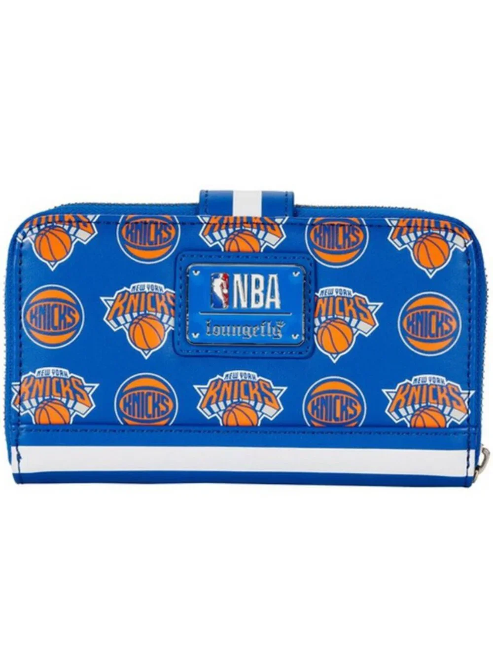 Loungefly New York Knicks NBA Logo Zip Around Wallet Blue Orange #1- NEW