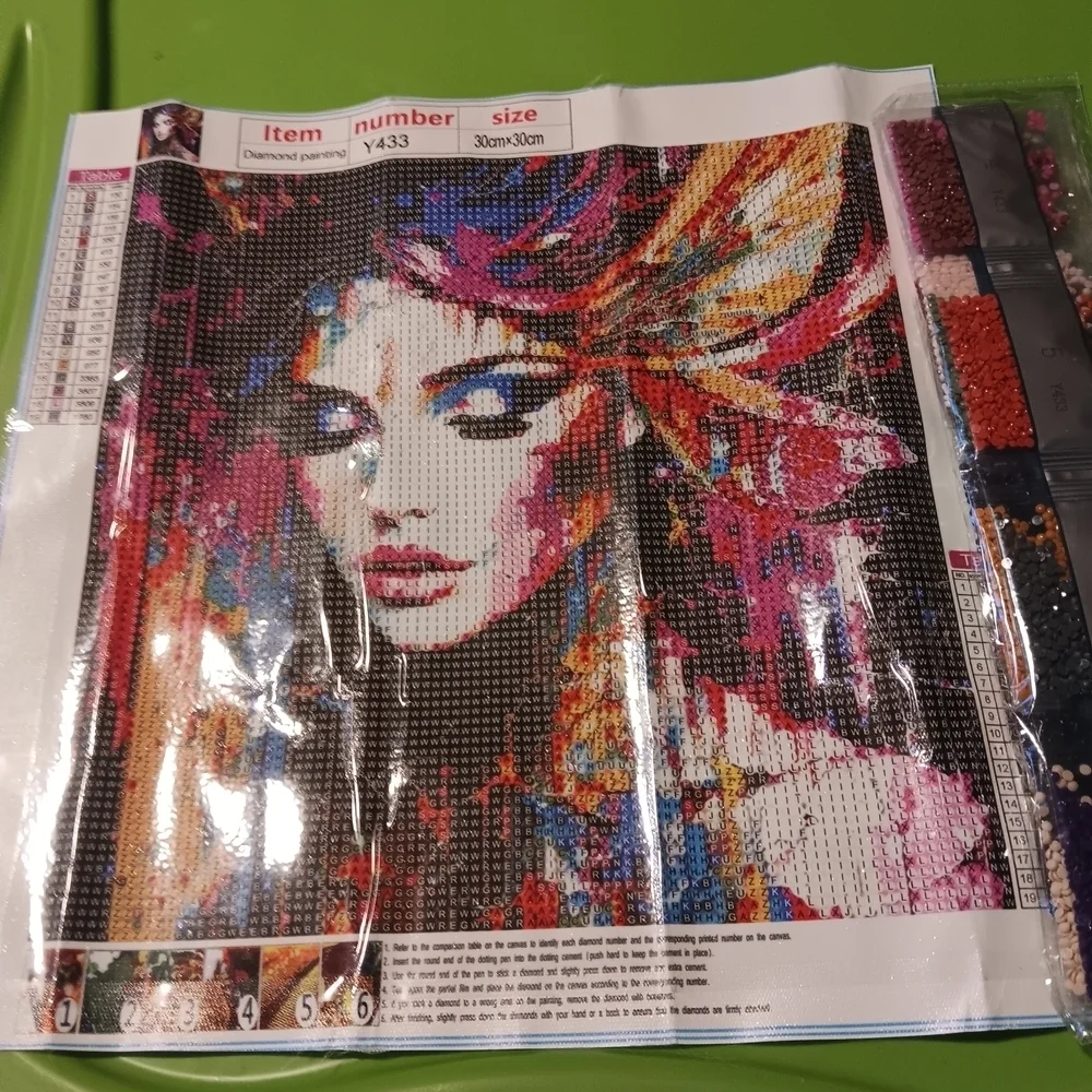 Colorful Woman Diamond Painting Kit 30x30