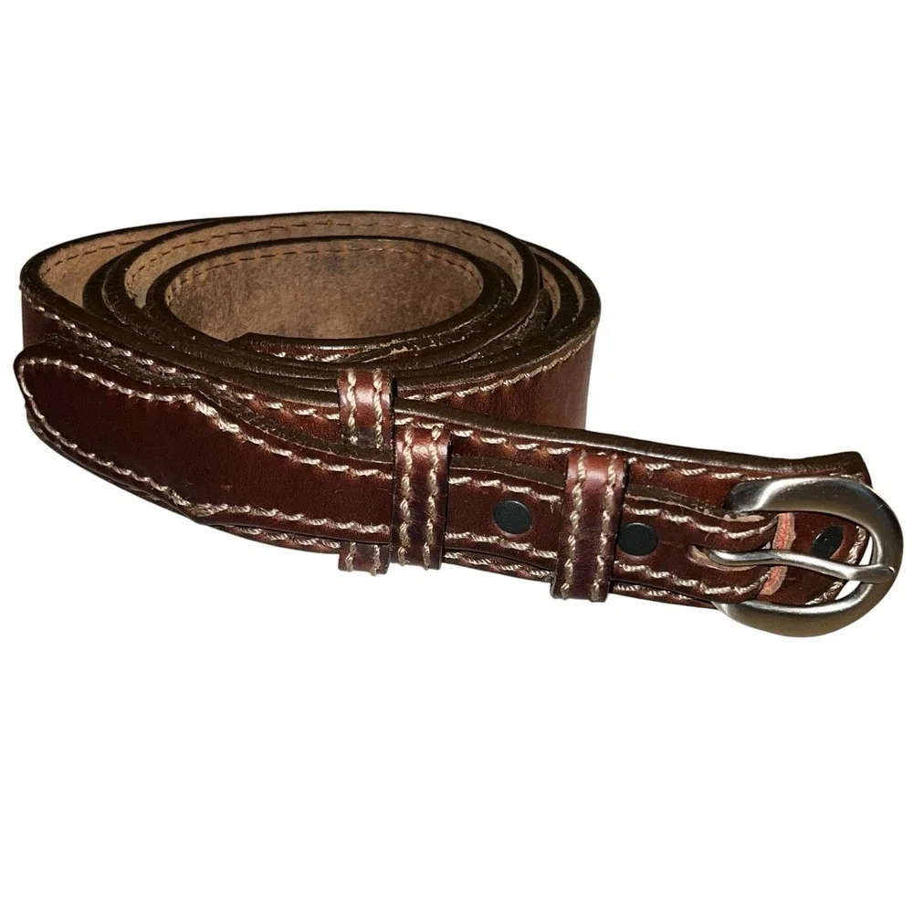 Duluth‎ Trading Co Ranger Work Belt Mens 90013 Brown Leather Size 48