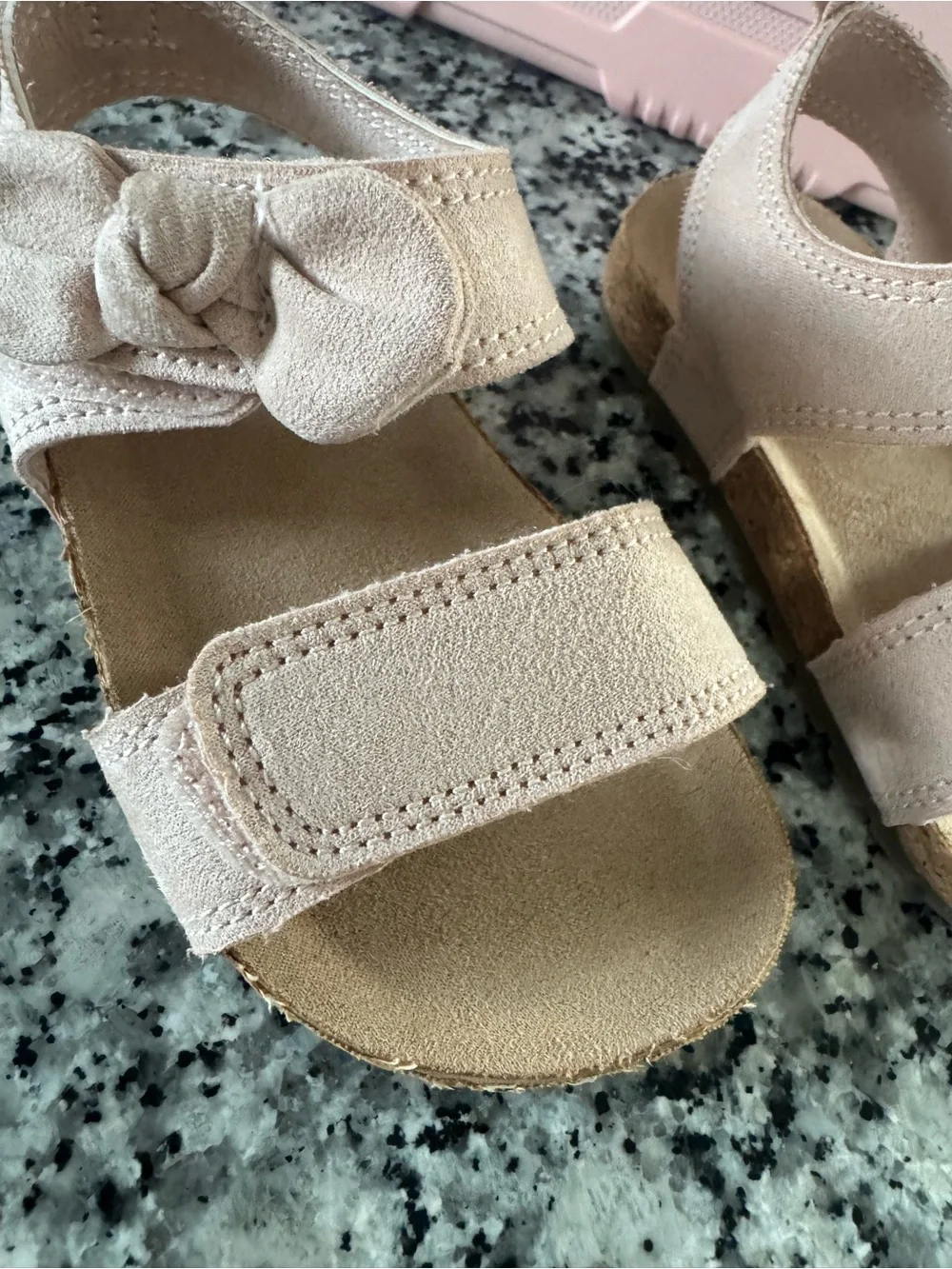 H&M Pink Toddler Bow Strap Sandals