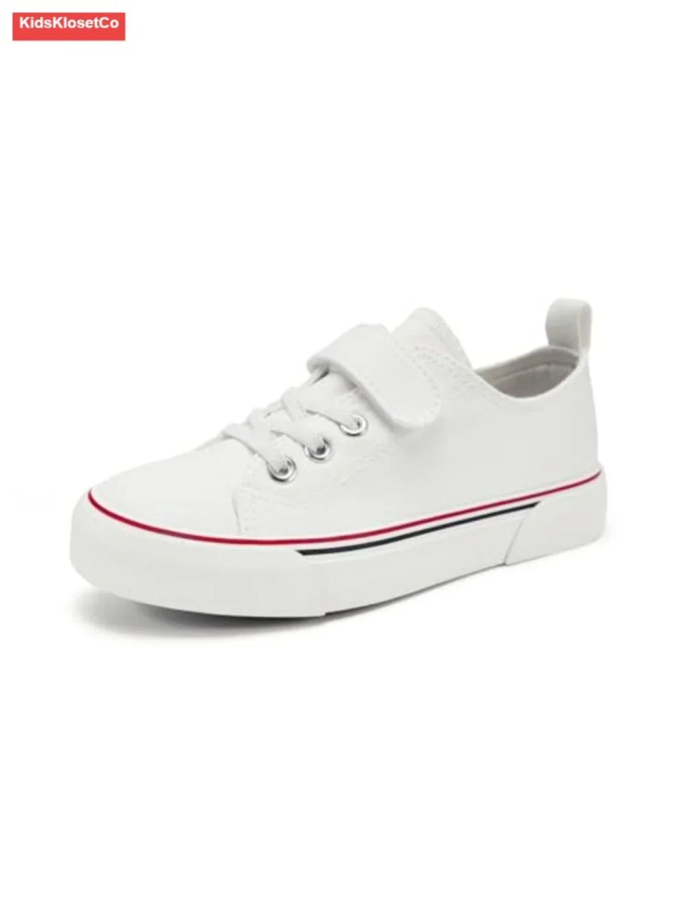 Toddler Boys Girls Canvas Sneakers Adjustable Hook Loop Low Top Non-Slip