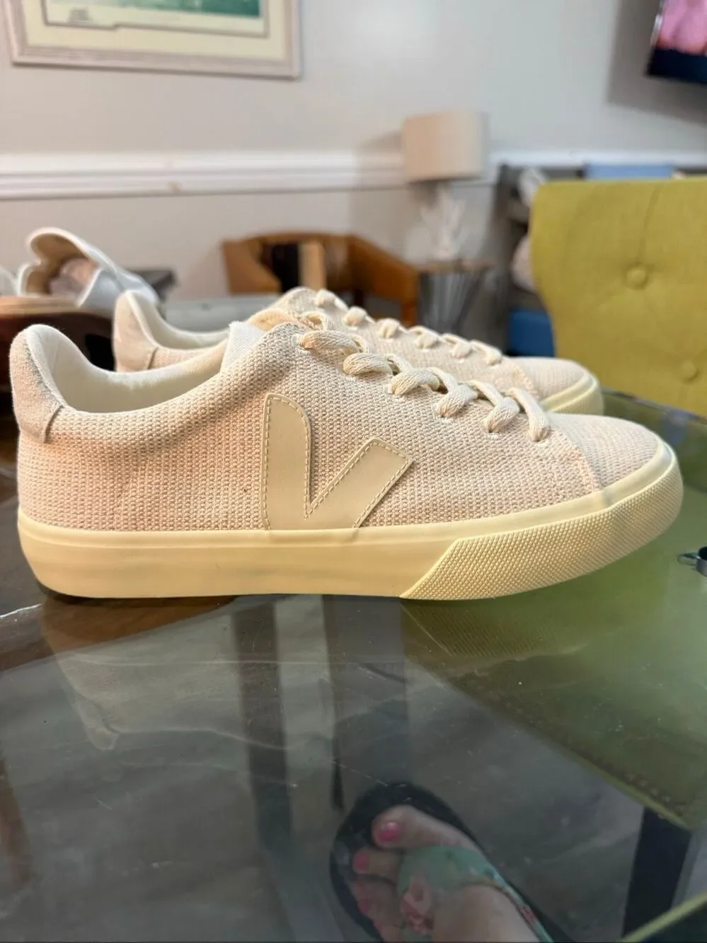 Veja Wata Natural Canvas Low Top Sneaker sz 9 Mens 7 NWOT