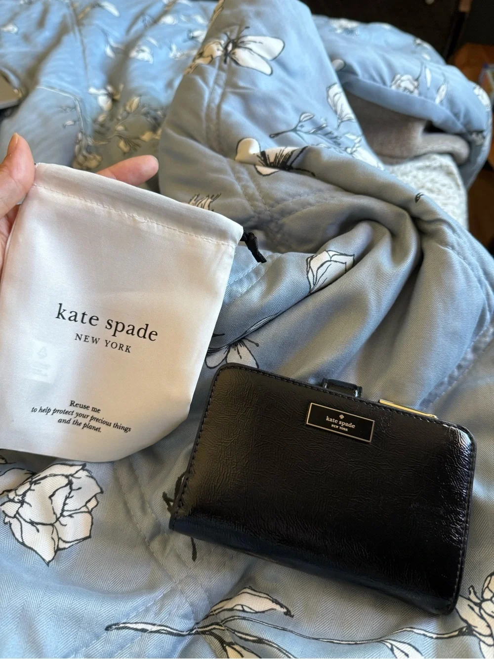 kate spade shiny black