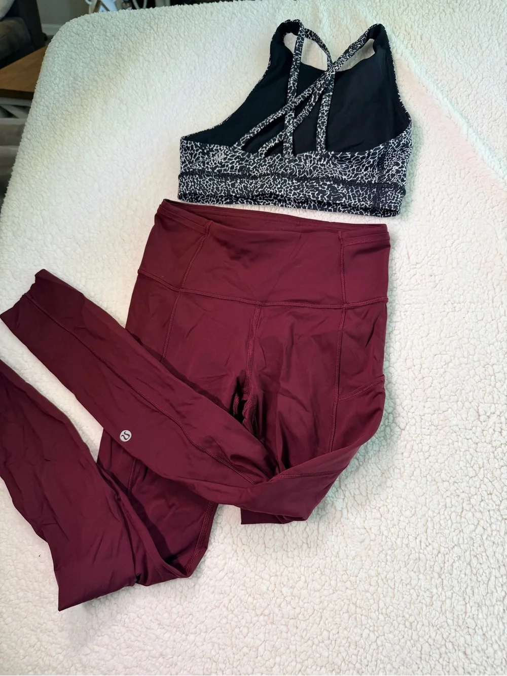 lululemon athletica set Burgundy High-Rise Pocket Leggings