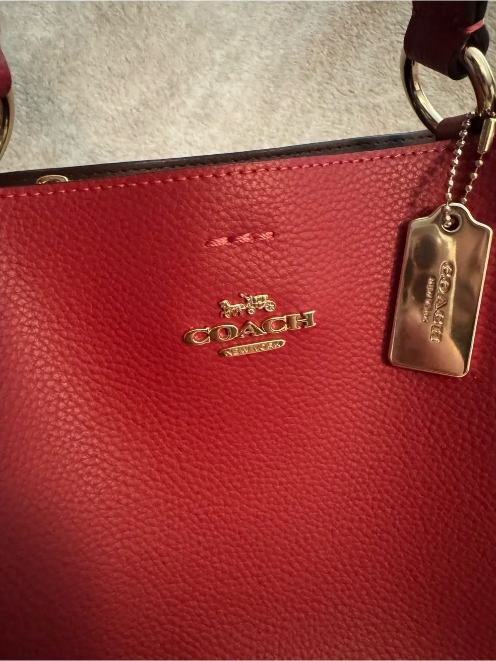 Coach structured red