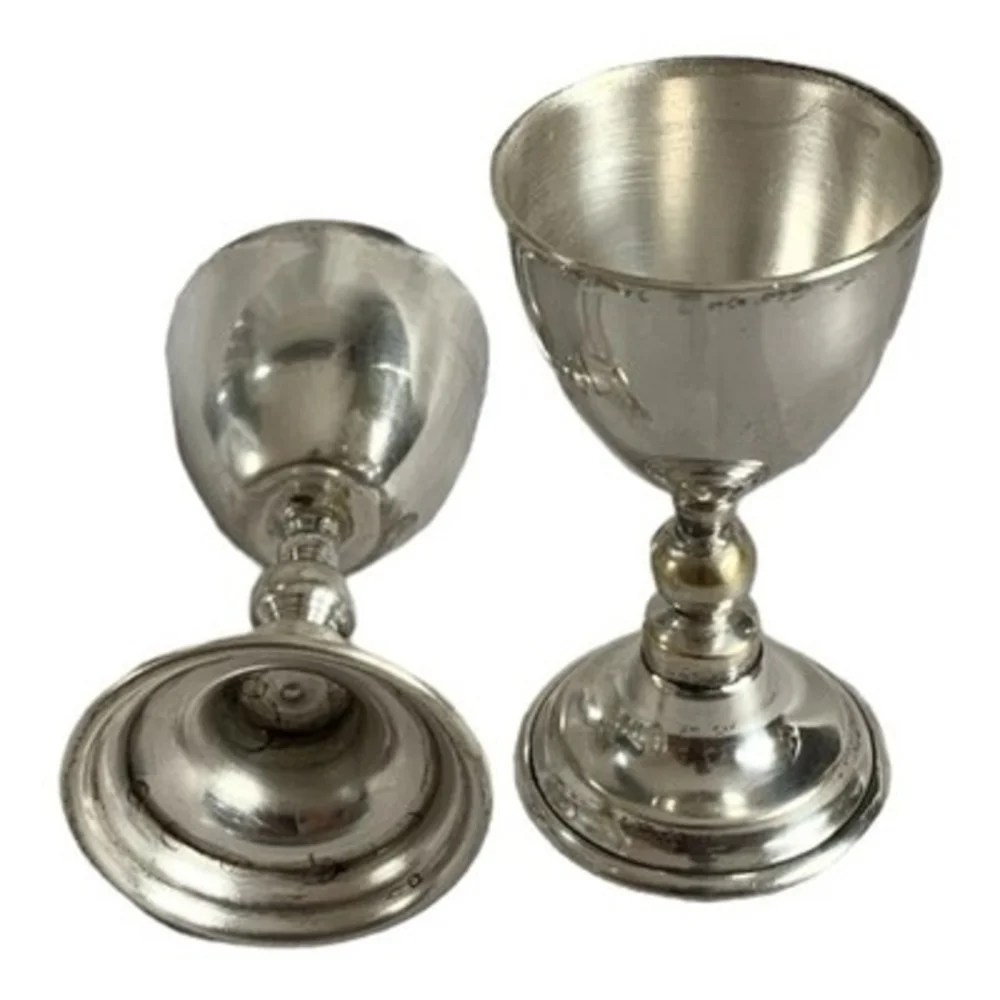 Vintage 6-Piece Silver Plated Small Goblet Set 3.5