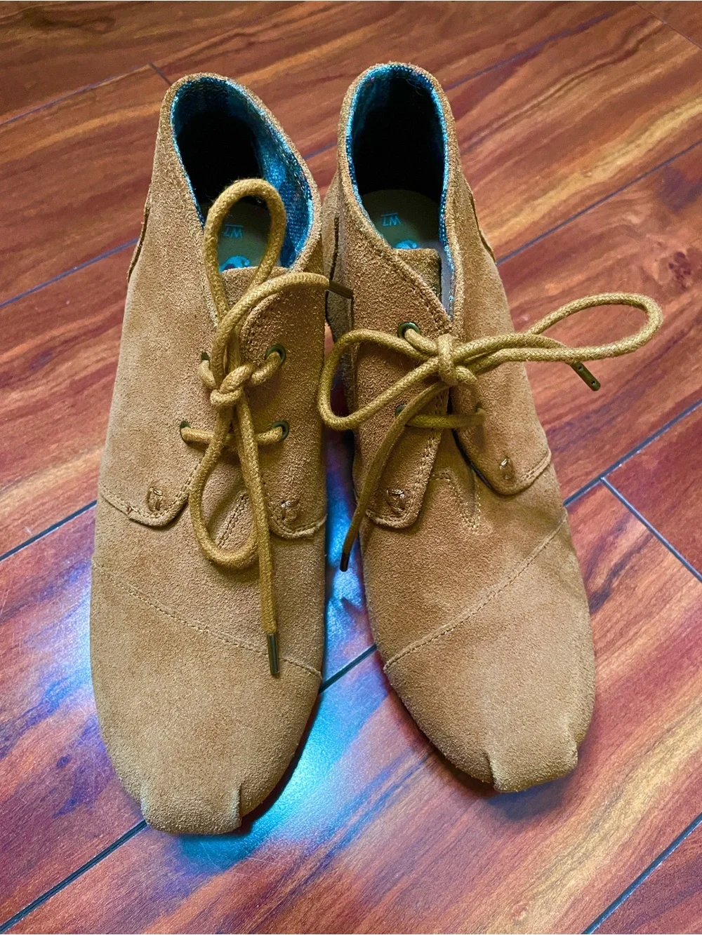 BOBS from Skechers cognac suede