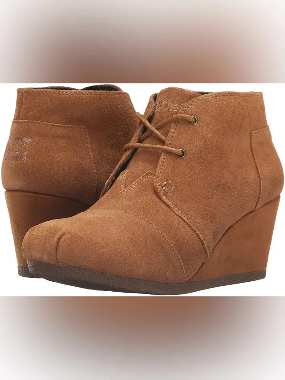 BOBS from Skechers cognac suede