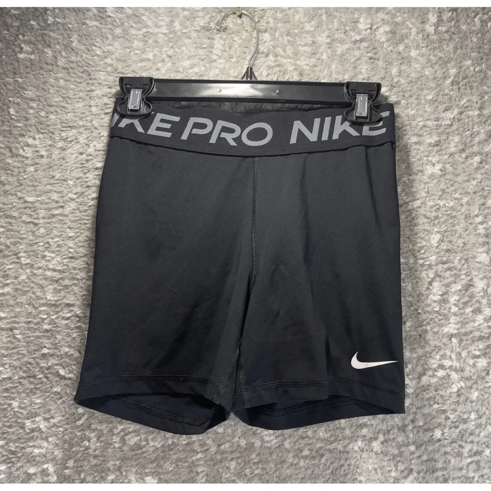 Nike Pro Dri-FIT Black Compression Shorts Women's Size Medium Active Gymwear