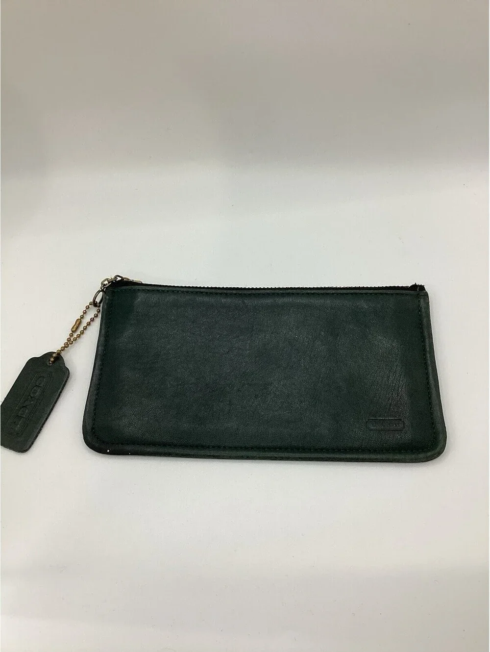 RARE Vintage Coach Chunky Case 7165 Pouch Hunter-Bottle Green HTF With Hangtag
