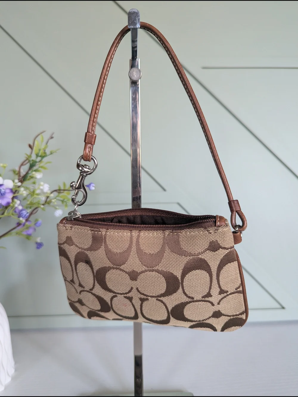 Coach signature wristlet