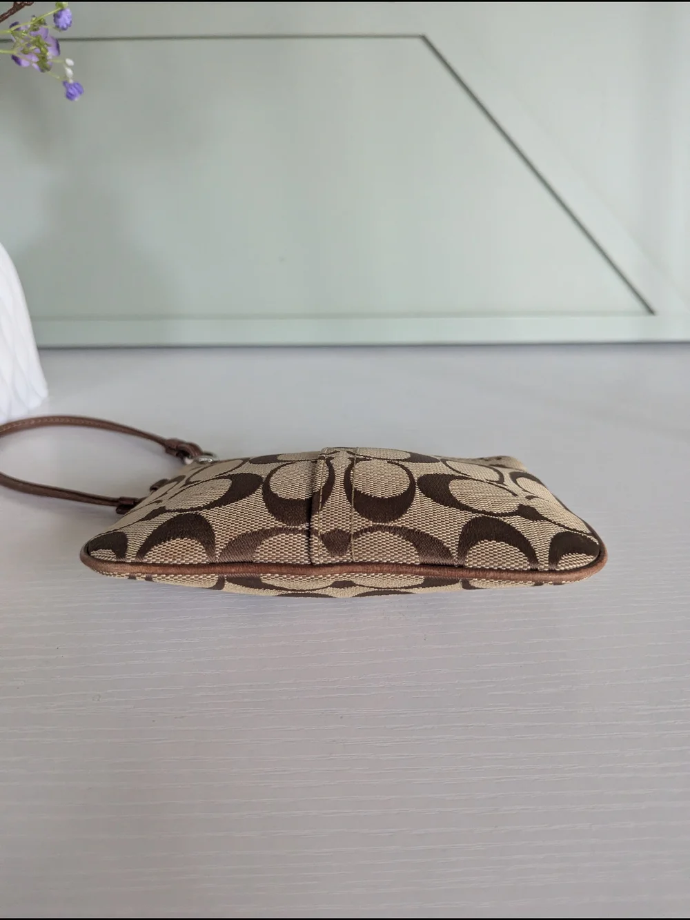 Coach signature wristlet