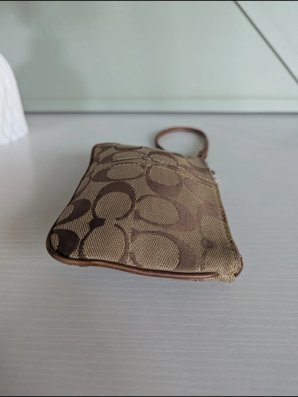 Coach signature wristlet