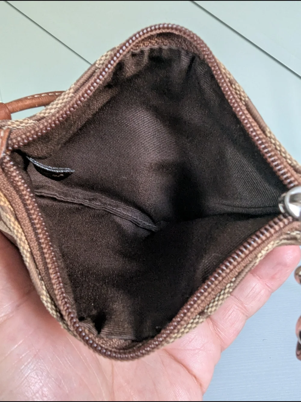 Coach signature wristlet
