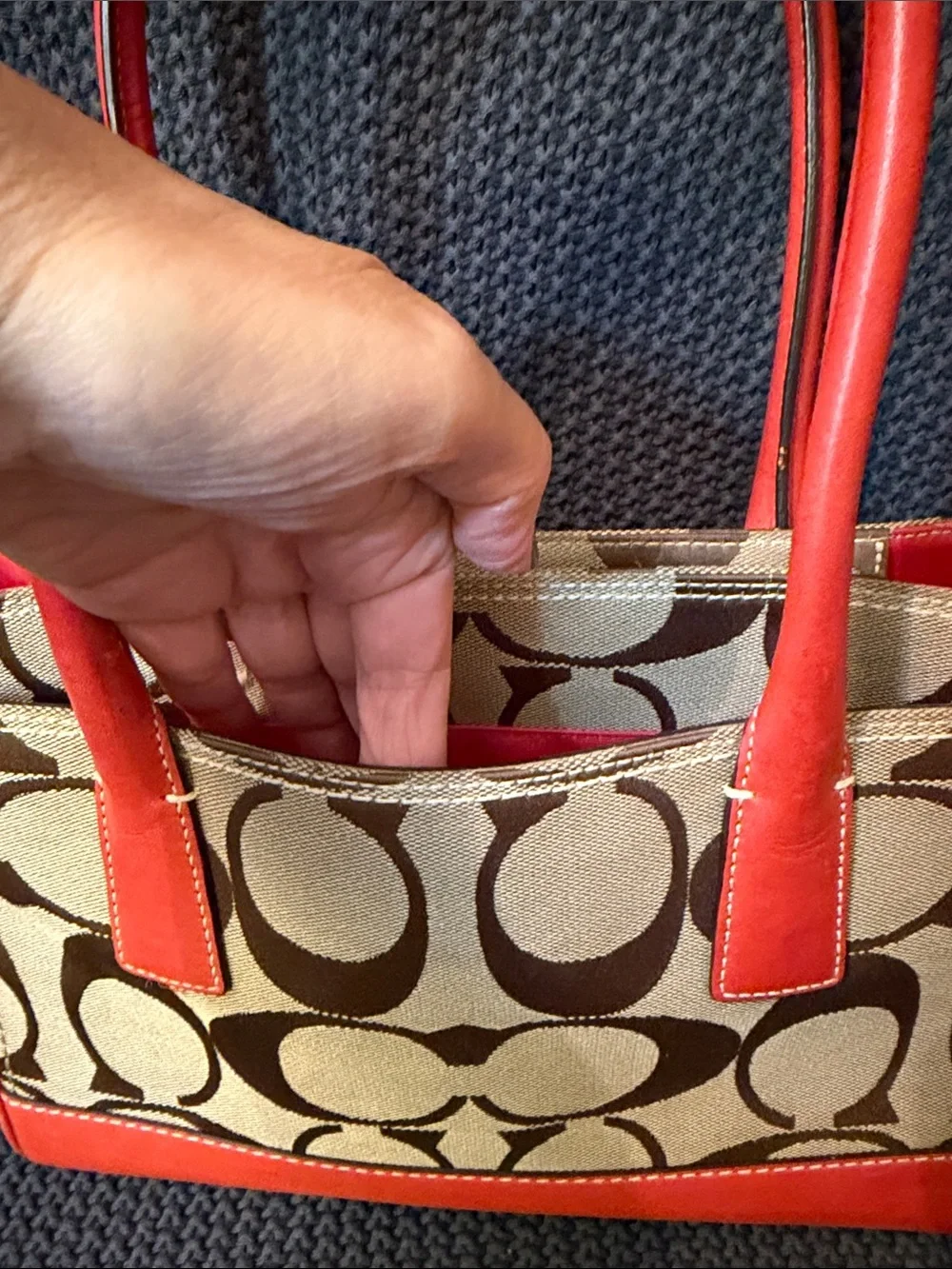 Coach satchel signature