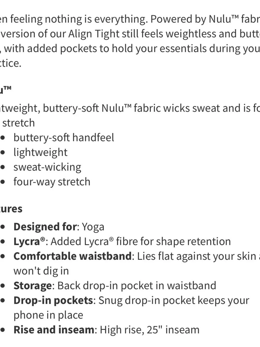 lululemon athletica high rise