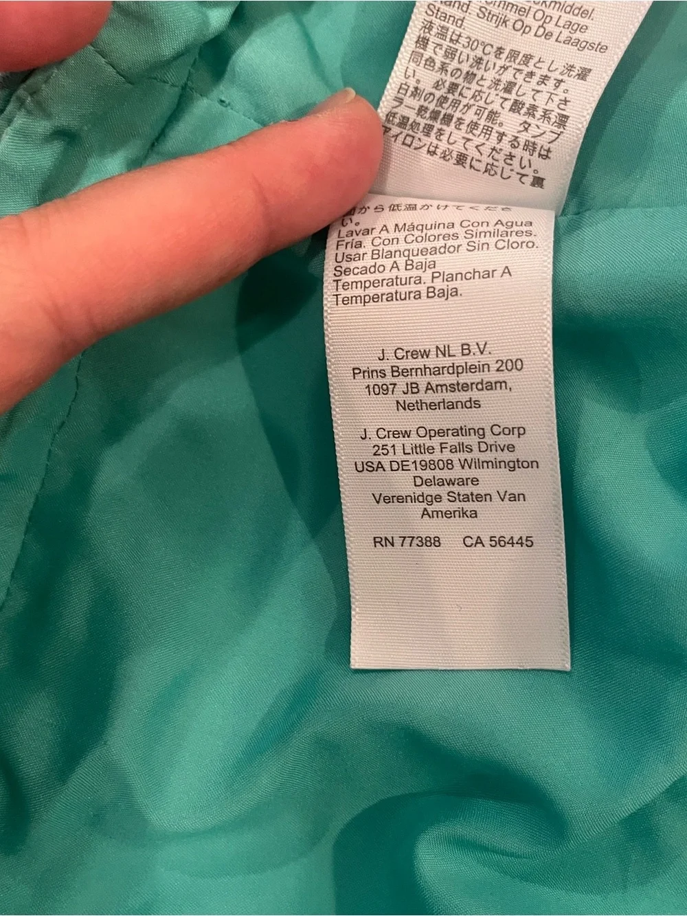 J. Crew bright teal