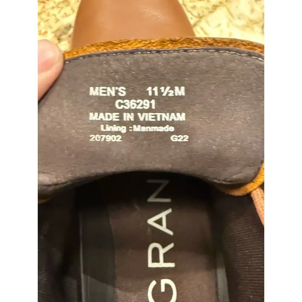 Cole Haan Men's Size 11.5 Rust Brown Leather Chukka Boots - Classic Lace-Up