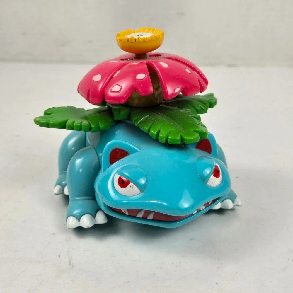Hasbro Pokemon Venusaur Action Figure Vine Whip Pull String Teal Vtg 2000 VIDEO