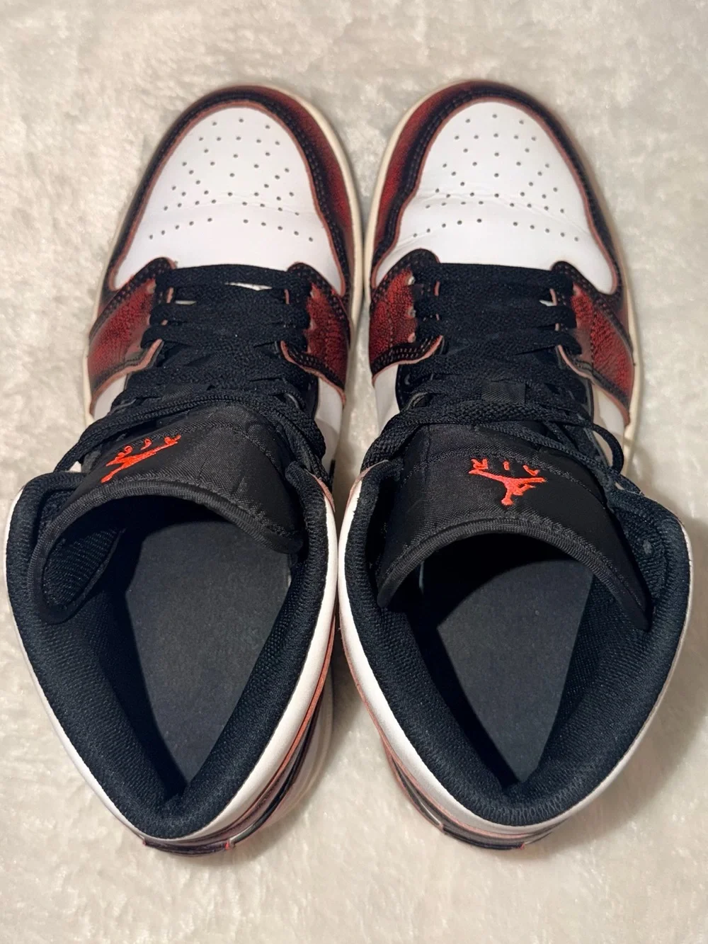 Nike white laces air