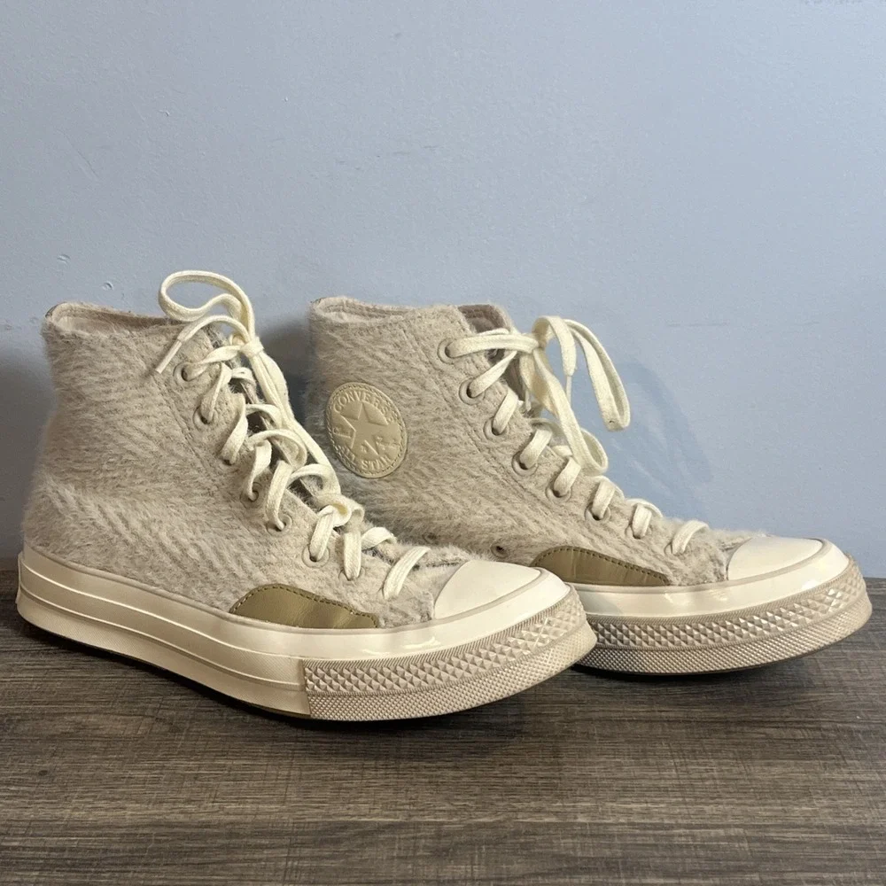 Converse Chuck 1970s Cozy Utility In Neutral Fuzzy Sneakers Men 7.5 Wmn 9.5 Shoe