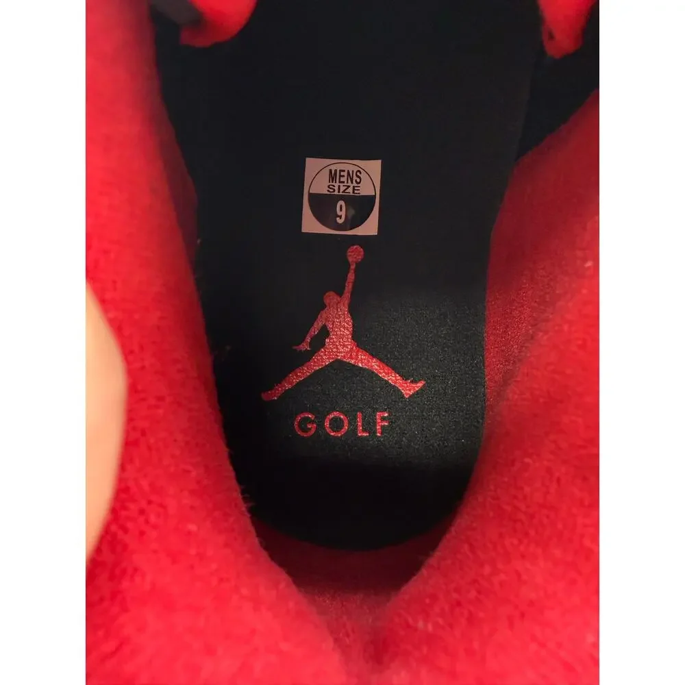 Air Jordan 9 Retro Low Golf Shoes Mens Size 9 Charcoal Black True Red FJ5934-002