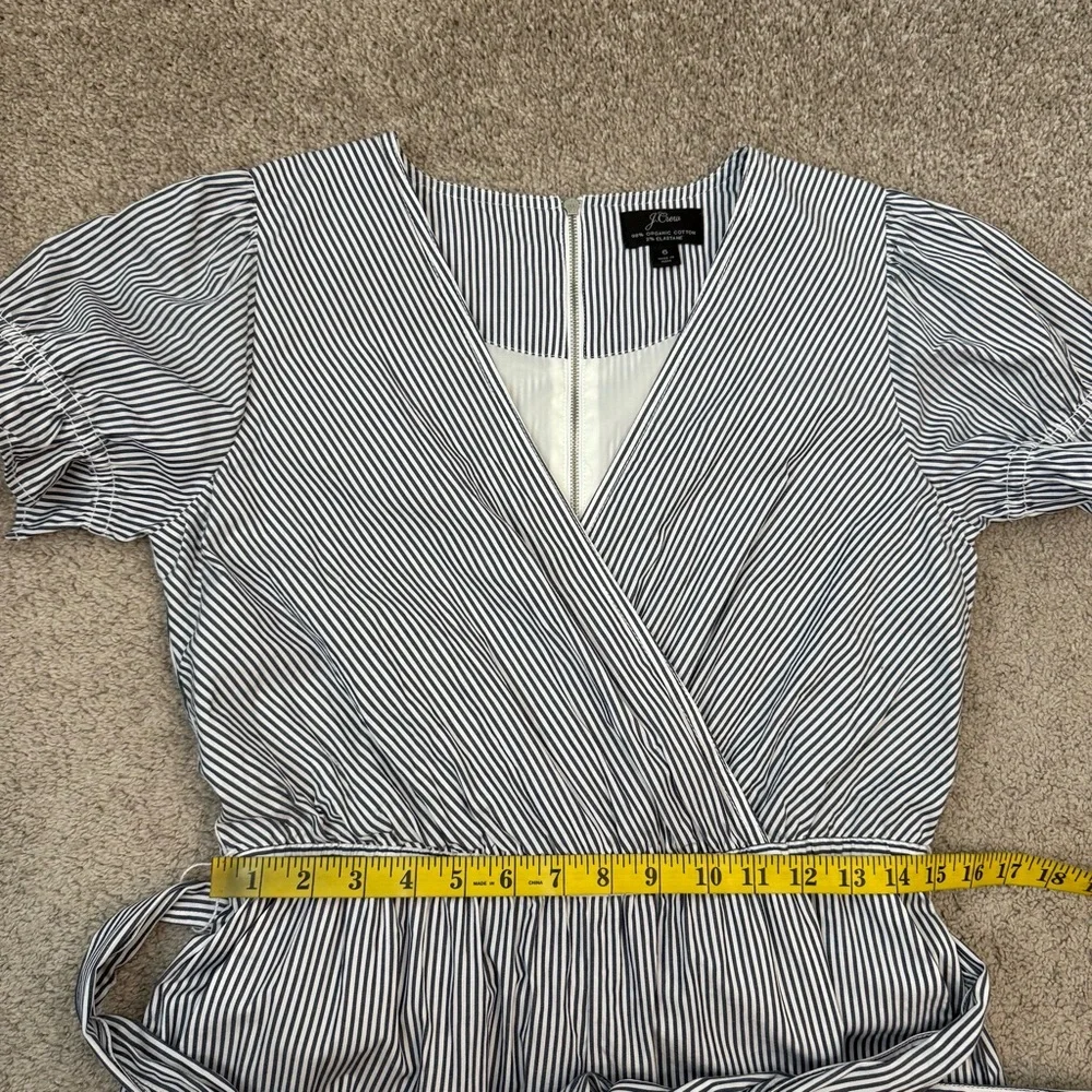 Striped Wrap Jumpsuit in Light Gray