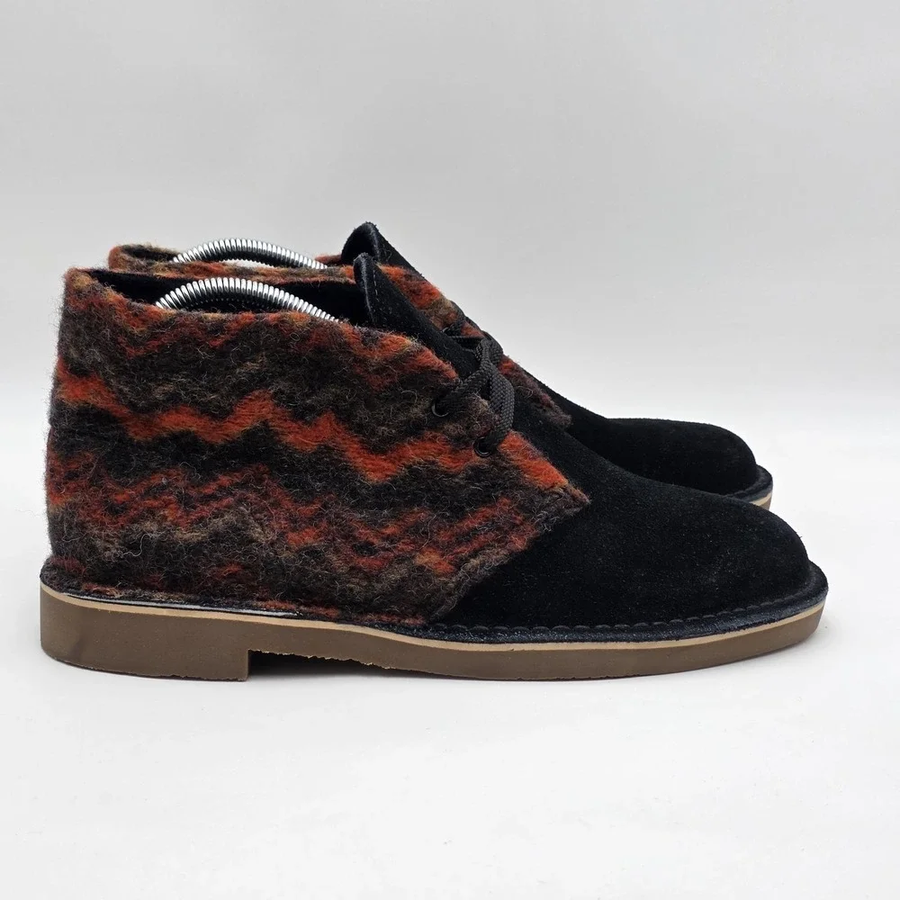Clarks Bushacre 3 Men's Size 9 Black Suede Chukka Boot Lace-Up Casual Shoes