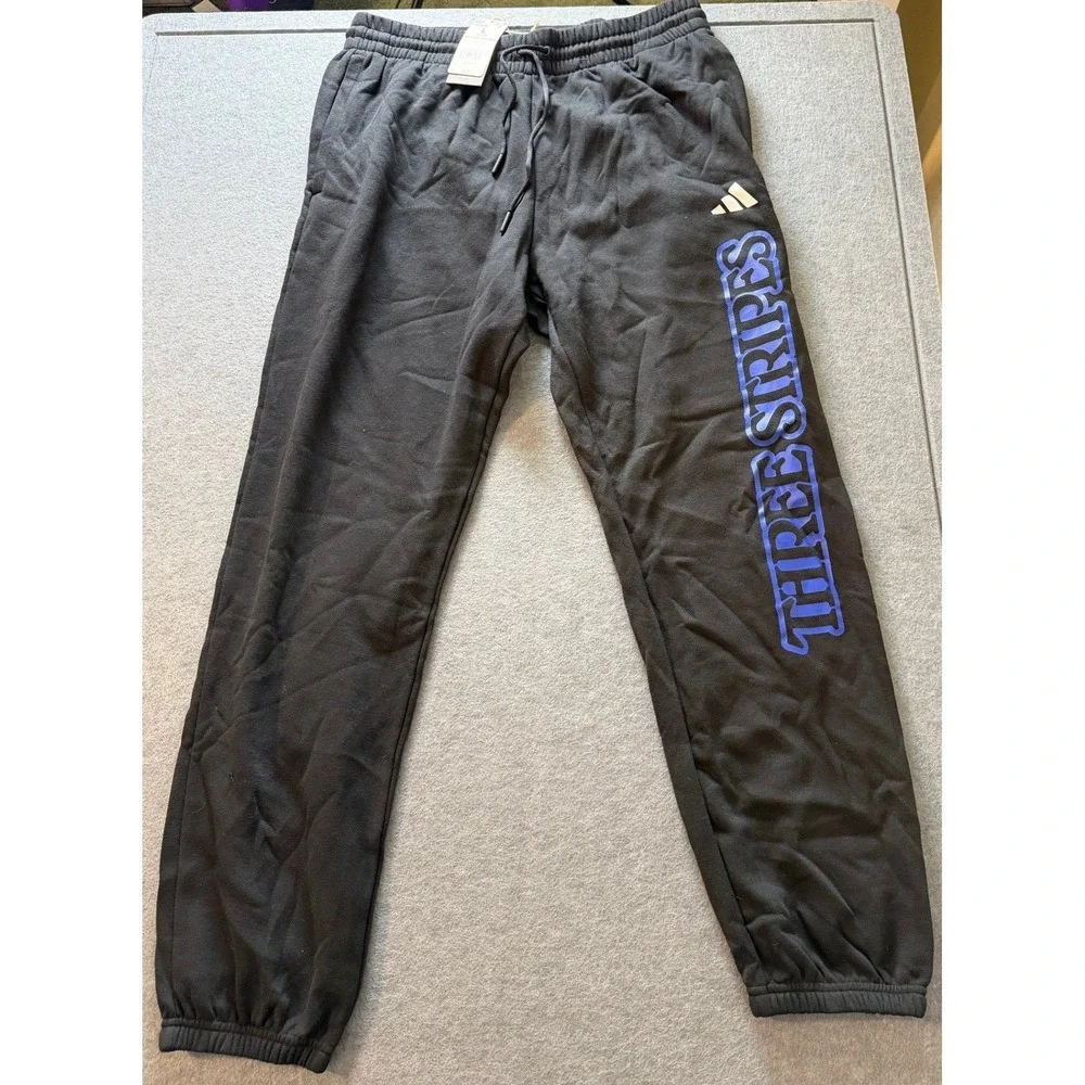 Streetwear Adidas Urban Sweatpants L Black New 3-Stripes‎ Fleece Joggers FR6603
