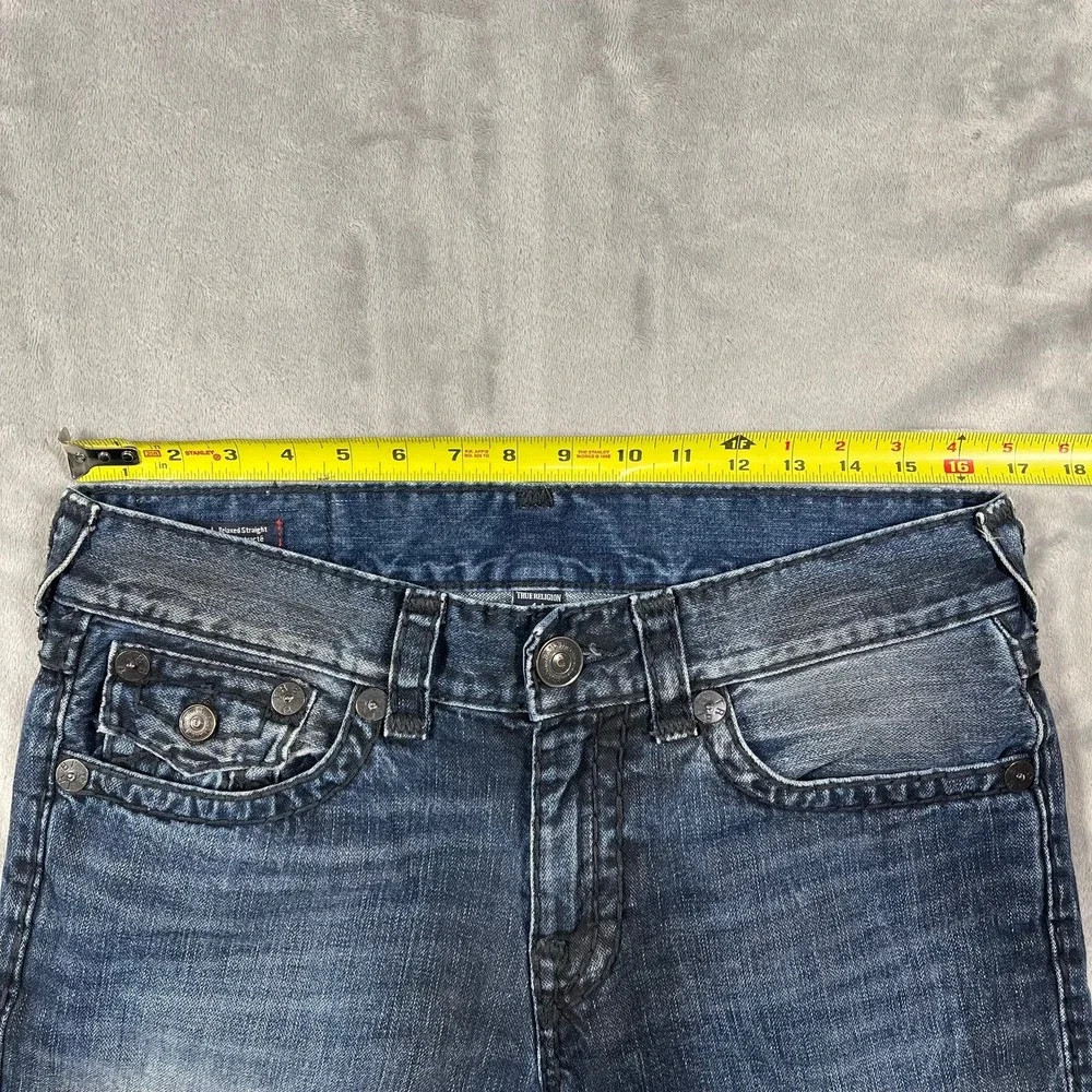 True Religion Ricky Relaxed Straight Jeans‎ Mens Blue Denim Size 32
