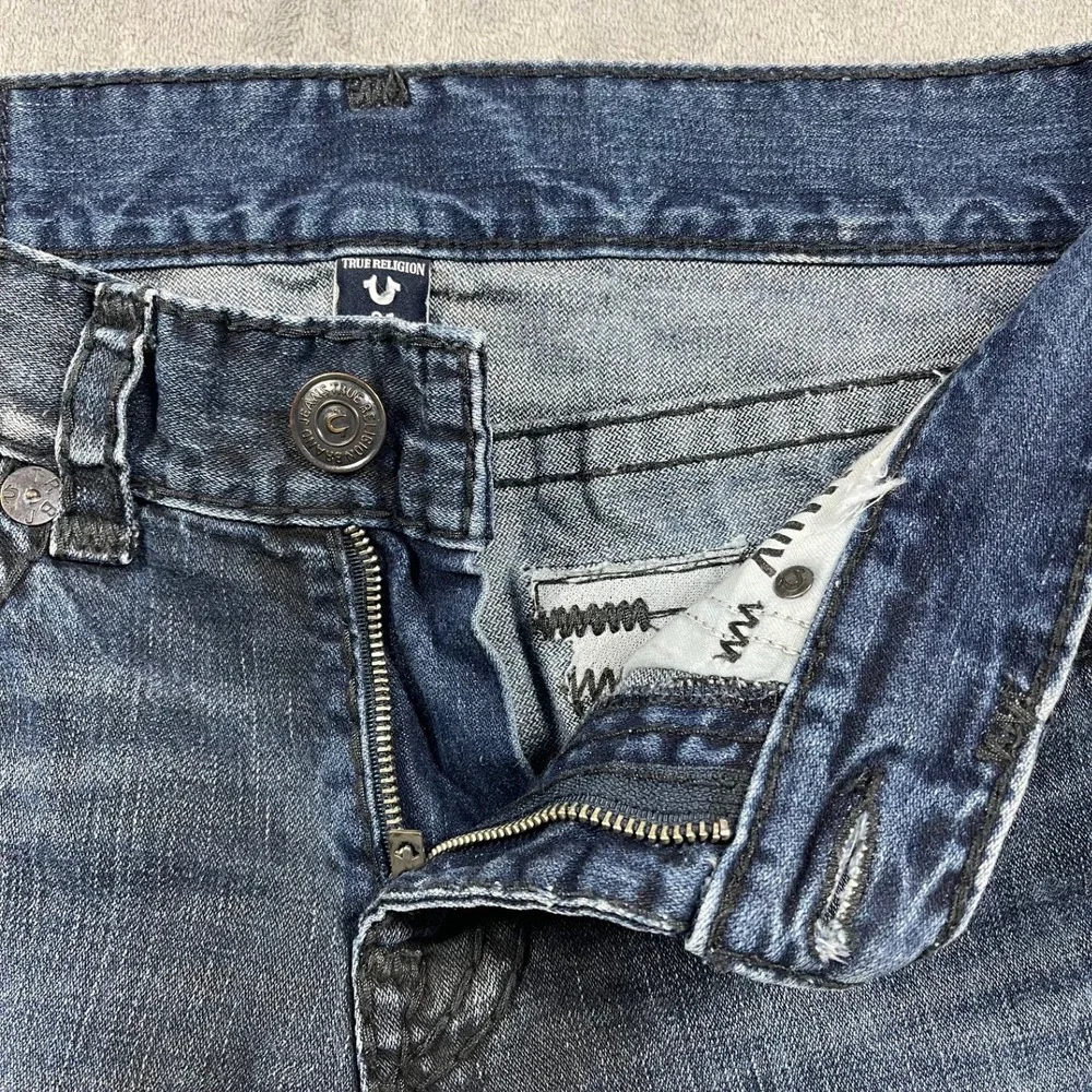 True Religion Ricky Relaxed Straight Jeans‎ Mens Blue Denim Size 32