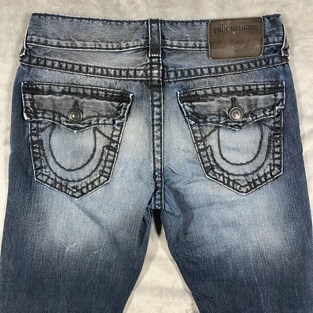 True Religion Ricky Relaxed Straight Jeans‎ Mens Blue Denim Size 32