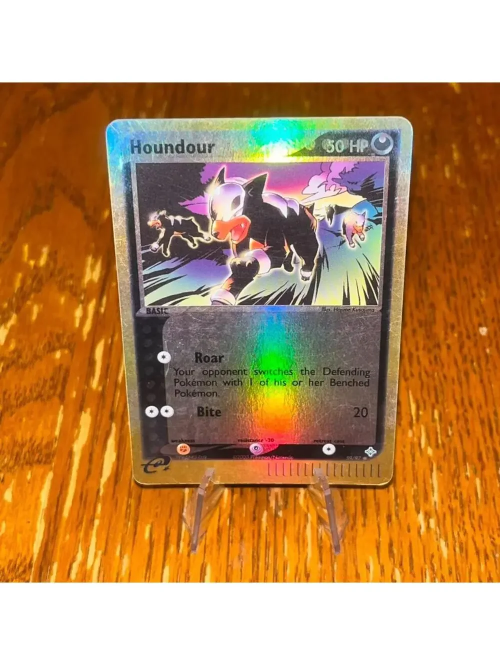 Houndour 59/97 - EX Dragon 2003 Reverse Holo - 50 HP - Vintage