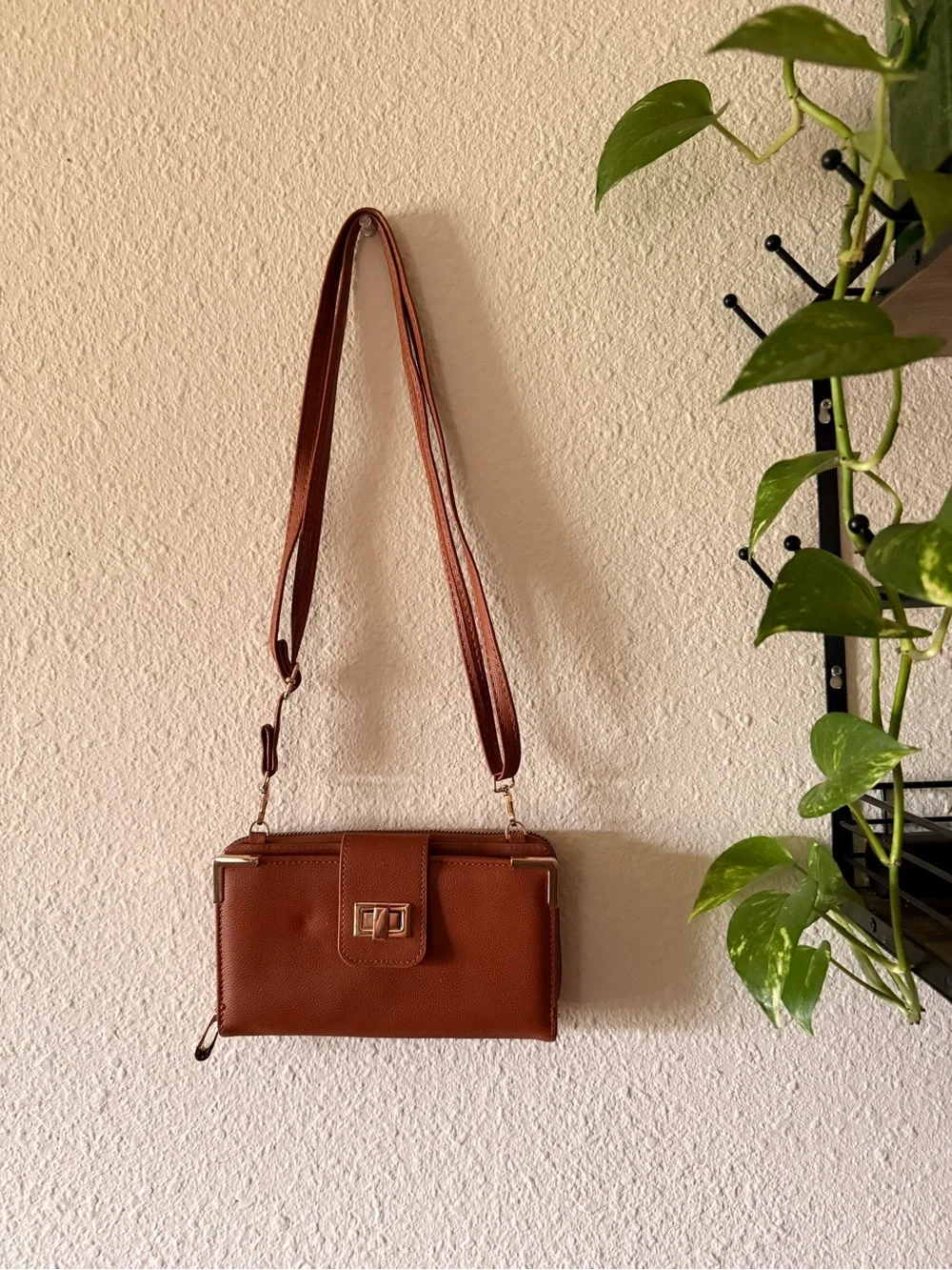 Classic Convertible Crossbody Bag in Brown