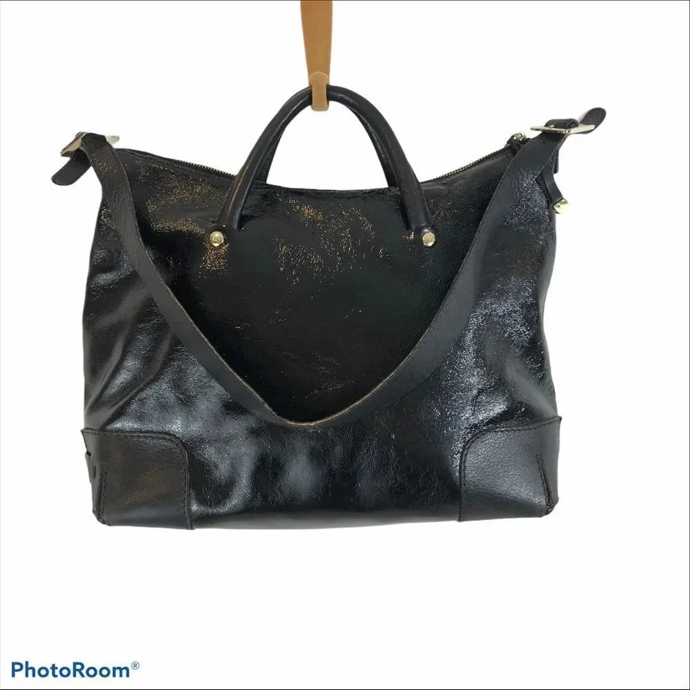 Kate‎ Spade Black Textured Patent Leather Purse